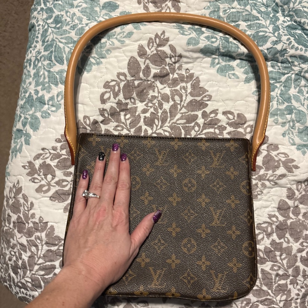 Louis Vuitton Brown and Gold Monogram Shoulder Bag - Picture 3 of 3